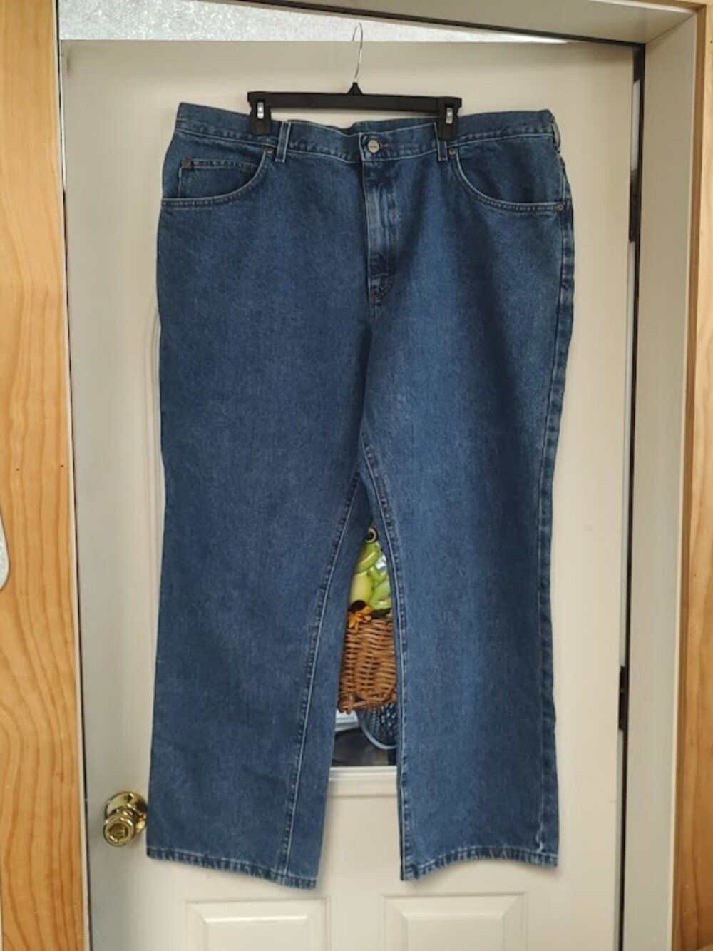 New L.L. Bean Blue Stone Washed Boot Cut Jeans Size Men's 44/32